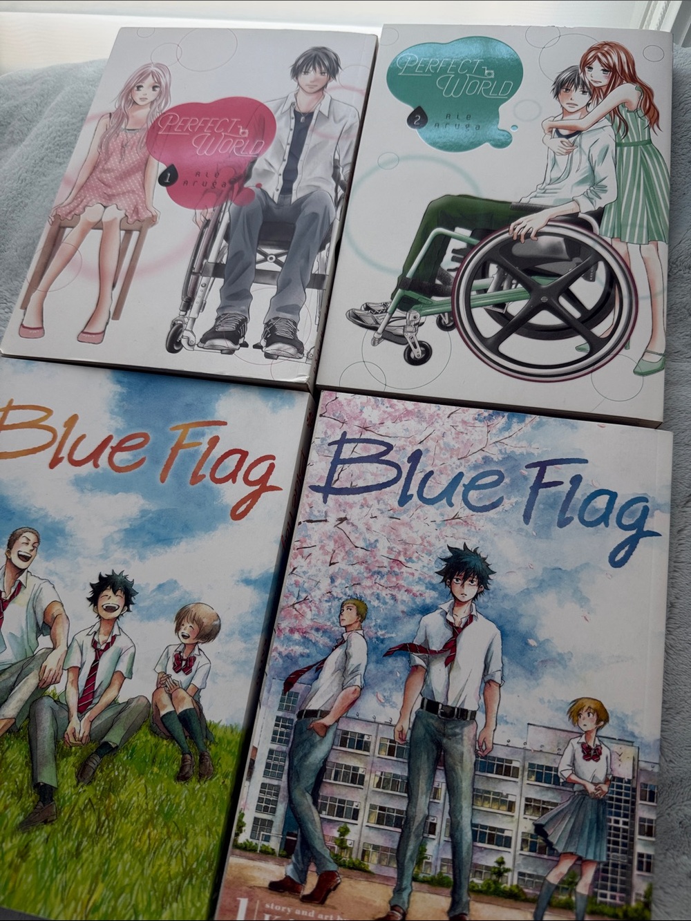 Indigo Manga Lot - White, Green, Blue, Pink Spines